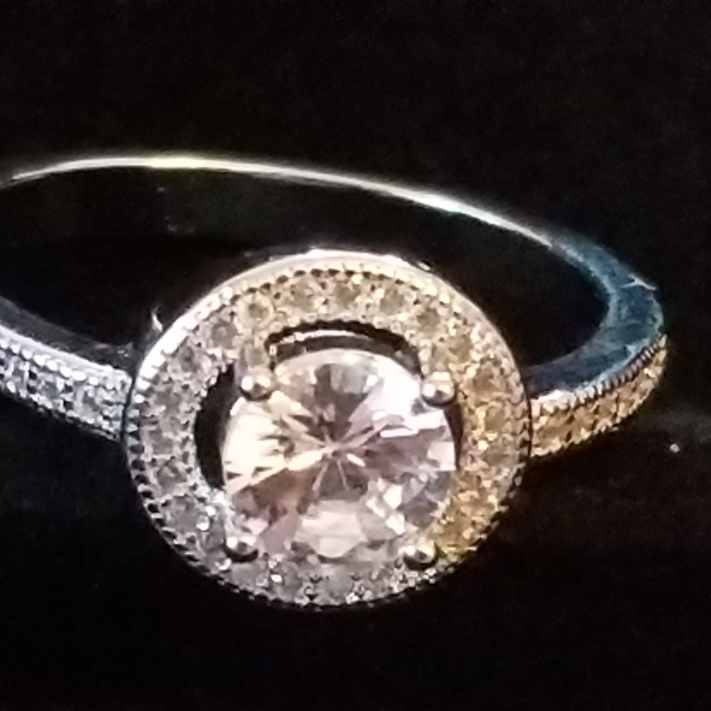 1 Carat AAA C.Z .925 Sterling Silver Ring